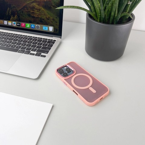 
„iPhone 17 Pro“ madingas dėklas „MagSafe“ apsauginis dėklas – rožinis
