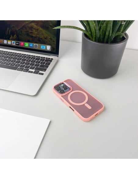 
„iPhone 17 Pro“ madingas dėklas „MagSafe“ apsauginis dėklas – rožinis
