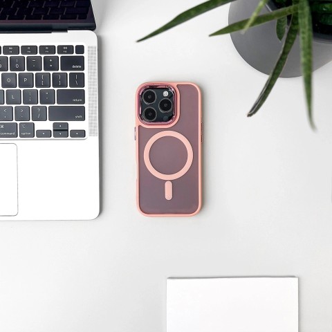 
„iPhone 17 Pro“ madingas dėklas „MagSafe“ apsauginis dėklas – rožinis
