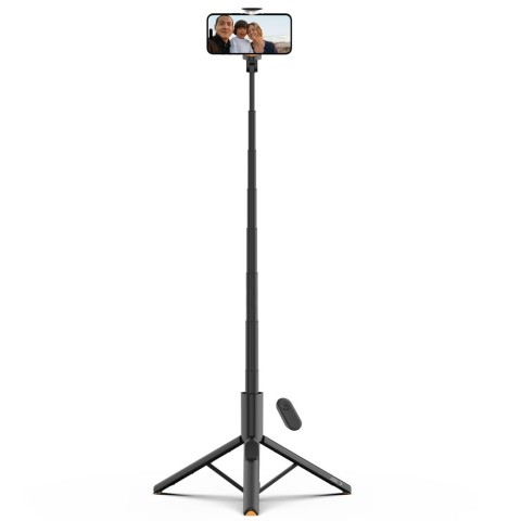 
Sulankstomas asmenukių lazdos trikojis su „Bluetooth“ nuotolinio valdymo pultu, 146 cm
