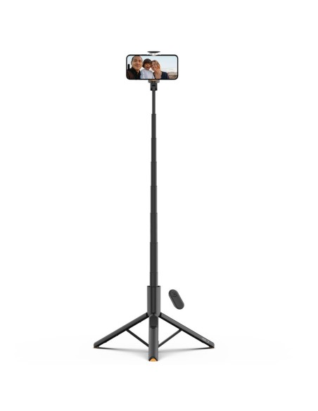 
Sulankstomas asmenukių lazdos trikojis su „Bluetooth“ nuotolinio valdymo pultu, 146 cm
