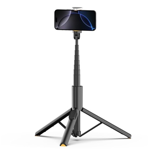 
Sulankstomas asmenukių lazdos trikojis su „Bluetooth“ nuotolinio valdymo pultu, 146 cm

