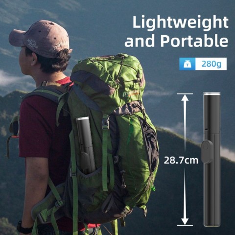
Sulankstomas asmenukių lazdos trikojis su „Bluetooth“ nuotolinio valdymo pultu, 146 cm
