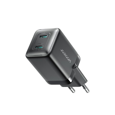 
2x USB-C EU 45W sieninis įkroviklis - juodas
