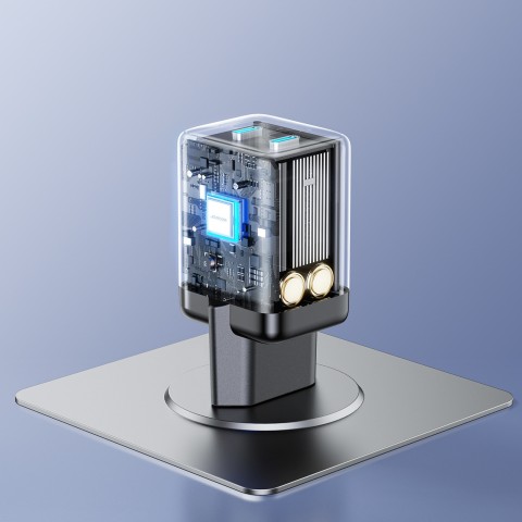 
2x USB-C EU 45W sieninis įkroviklis - juodas
