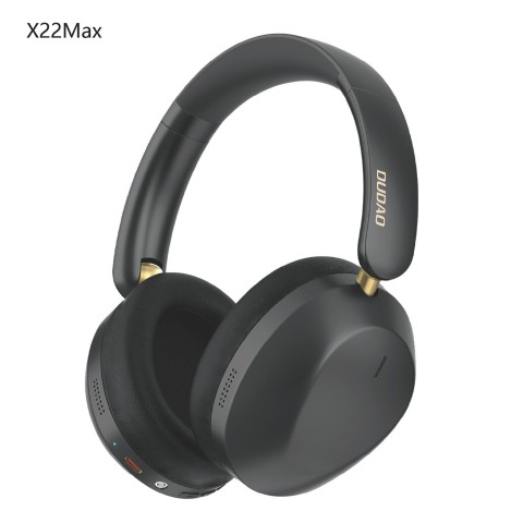 
„X22 Max Bluetooth ANC“ belaidės ant ausies dedamos ausinės – juodos
