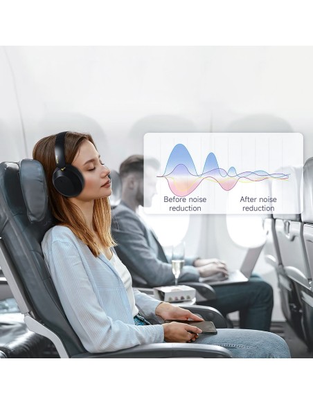 
„X22 Max Bluetooth ANC“ belaidės ant ausies dedamos ausinės – juodos
