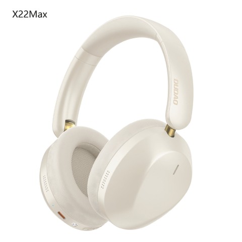 
„X22 Max Bluetooth ANC“ belaidės ant ausies dedamos ausinės – smėlio spalvos
