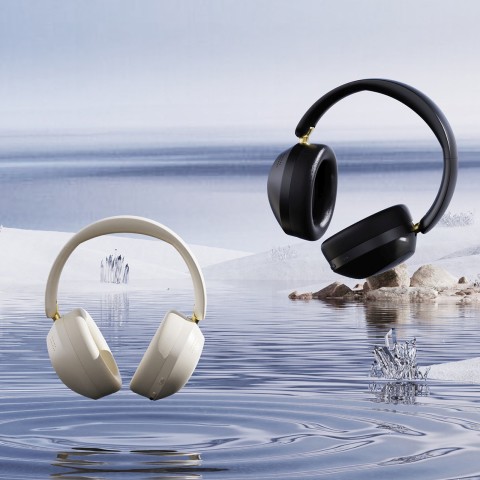 
„X22 Max Bluetooth ANC“ belaidės ant ausies dedamos ausinės – smėlio spalvos
