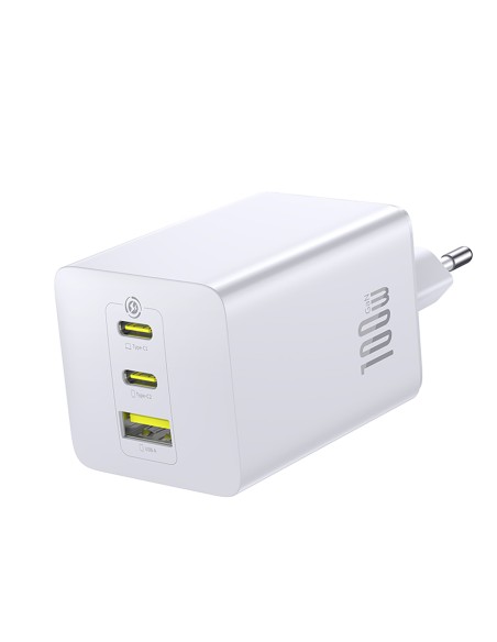
„EnerFill FE11“ 2x USB-C USB-A 100 W sieninis įkroviklis – baltas
