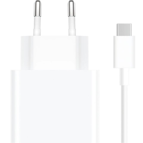 
33 W USB-A sieninis įkroviklis su USB-C laidu – baltas

