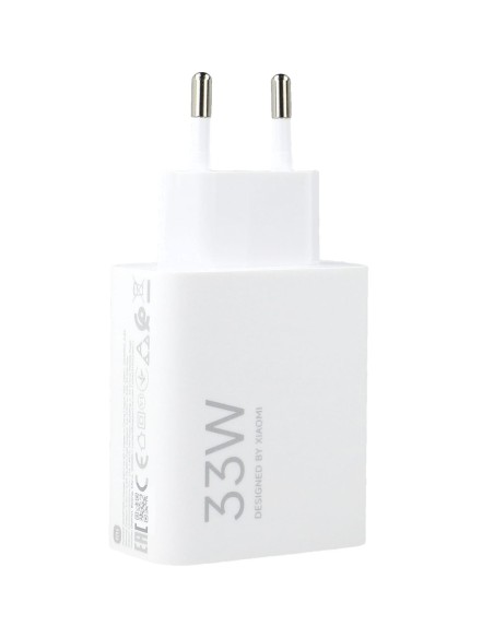 
33 W USB-A sieninis įkroviklis su USB-C laidu – baltas
