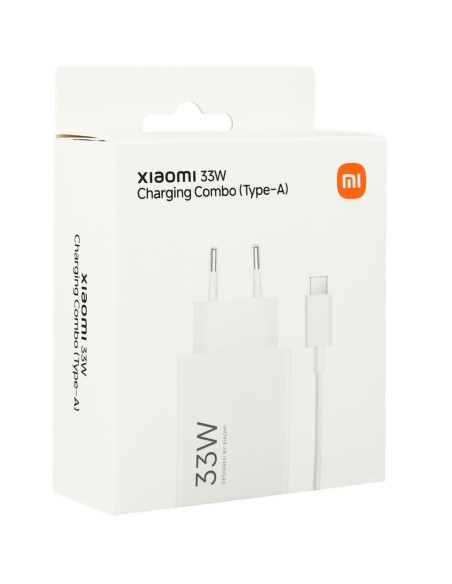 
33 W USB-A sieninis įkroviklis su USB-C laidu – baltas
