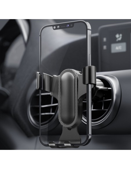 
„Gravity“ automobilio telefono laikiklis oro išleidimo angai – juodas

