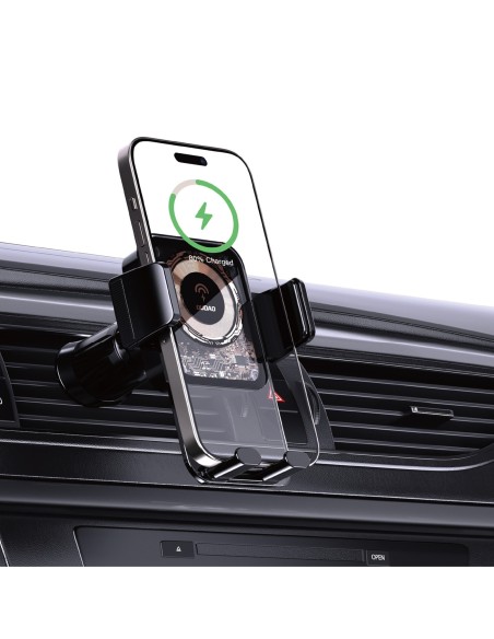 
Automobilinis laikiklis su 15 W indukciniu įkrovikliu – juodas
