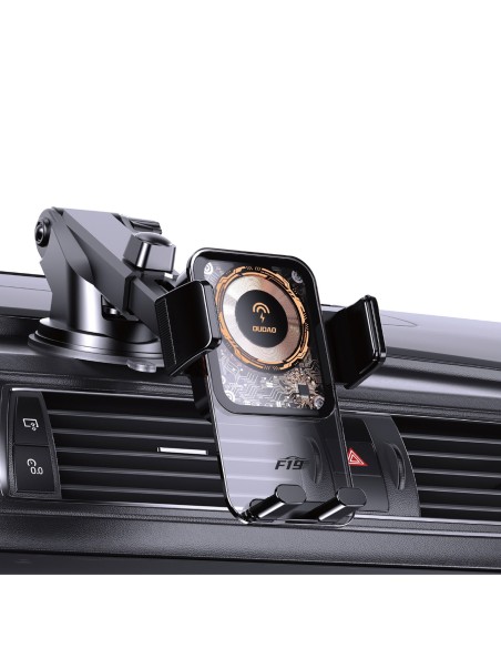 
Automobilinis laikiklis su 15 W indukciniu įkrovikliu – juodas
