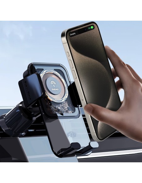 
Automobilinis laikiklis su 15 W indukciniu įkrovikliu – juodas
