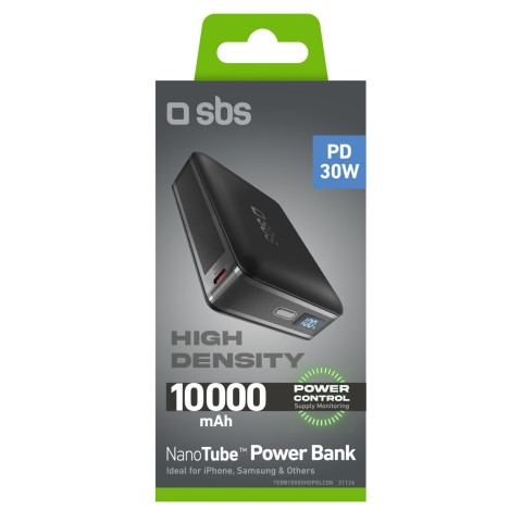 
Nešiojamoji baterija su LCD ekranu 10000mAh USB-C 30W - juoda
