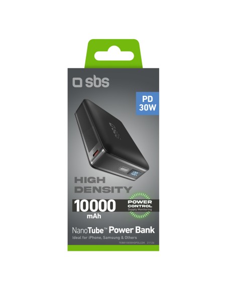 
Nešiojamoji baterija su LCD ekranu 10000mAh USB-C 30W - juoda
