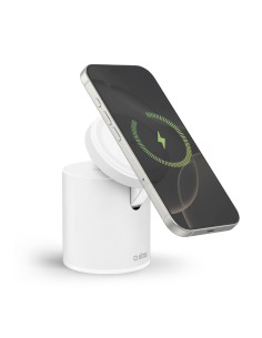 
2 viename belaidė magnetinė įkrovimo stotelė išmaniesiems telefonams ir ausinėms – balta
