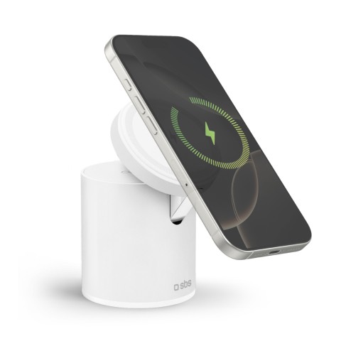 
2 viename belaidė magnetinė įkrovimo stotelė išmaniesiems telefonams ir ausinėms – balta

