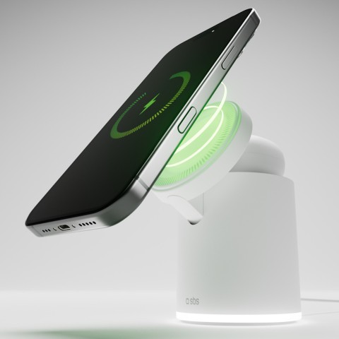 
2 viename belaidė magnetinė įkrovimo stotelė išmaniesiems telefonams ir ausinėms – balta
