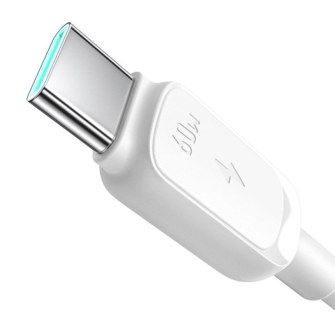 
USB-C 60W 1,2 m įkrovimo laidas – baltas
