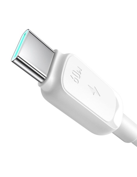 
USB-C 60W 1,2 m įkrovimo laidas – baltas

