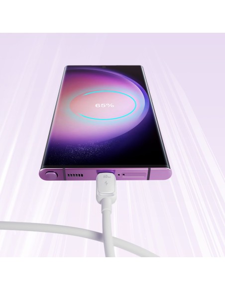 
USB-C 60W 1,2 m įkrovimo laidas – baltas
