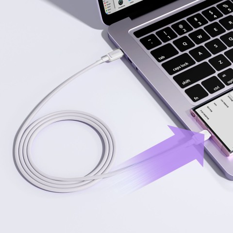 
USB-C 60W 1,2 m įkrovimo laidas – baltas
