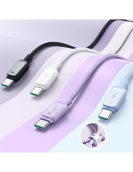 
USB-C 60W 1,2 m įkrovimo laidas – baltas
