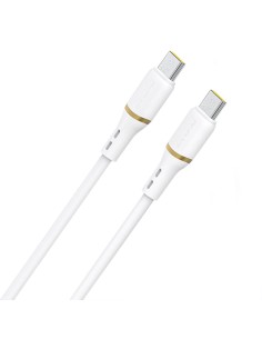 
USB-C 60W silikoninis kabelis 1m - baltas
