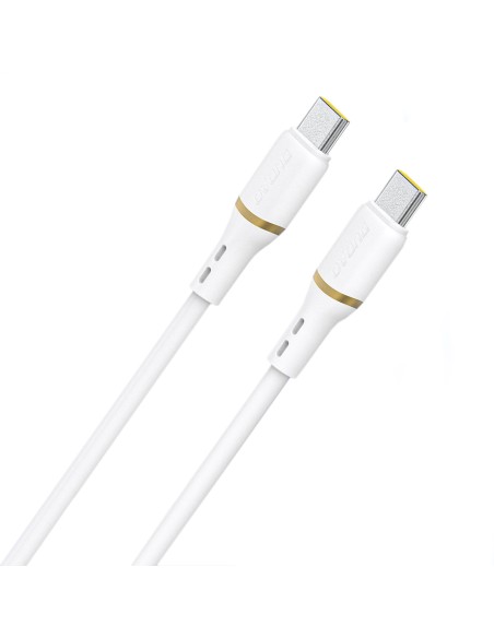 
USB-C 60W silikoninis kabelis 1m - baltas
