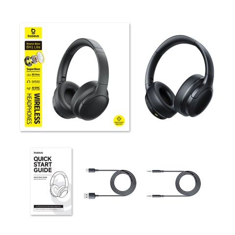 
„Bass BH1“ belaidės „Bluetooth“ ausinės – juodos
