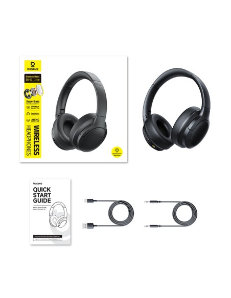 
„Bass BH1“ belaidės „Bluetooth“ ausinės – juodos
