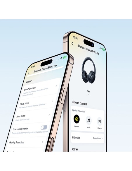 
„Bass BH1“ belaidės „Bluetooth“ ausinės – juodos
