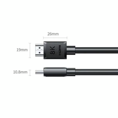
HDMI 8K garso ir vaizdo kabelis 5 m – juodas
