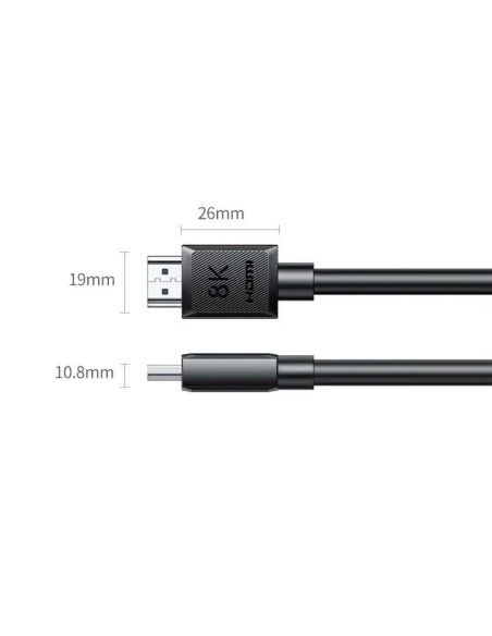 
HDMI 8K garso ir vaizdo kabelis 5 m – juodas
