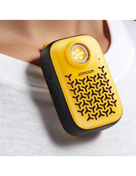 
Nešiojama garso kolonėlė su žibintuvėliu, magnetu ir „Bluetooth“ laikikliu, IP67 – geltona
