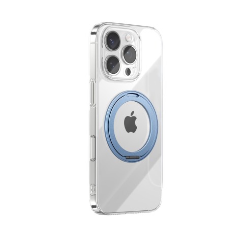 
„iPhone 16 Pro Max MagSafe“ dėklas su 360° žiediniu stovu – mėlynas
