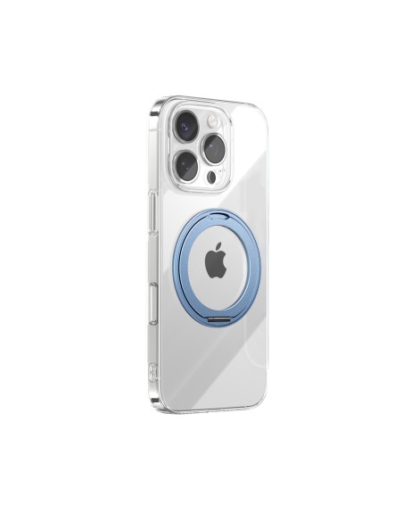 
„iPhone 16 Pro Max MagSafe“ dėklas su 360° žiediniu stovu – mėlynas
