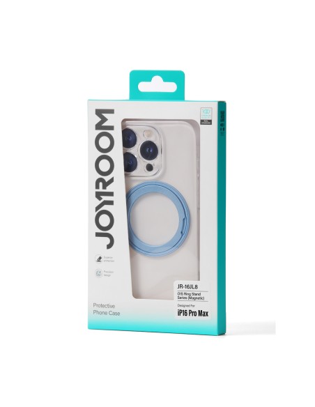 
„iPhone 16 Pro Max MagSafe“ dėklas su 360° žiediniu stovu – mėlynas
