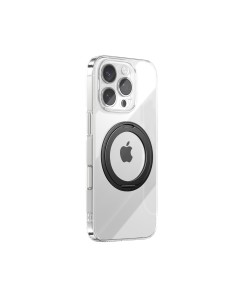 
„iPhone 16 Pro Max MagSafe“ dėklas su 360° žiediniu stovu – juodas
