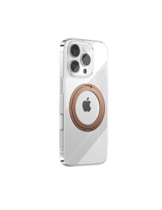 
„iPhone 16 Pro“ „MagSafe“ dėklas su 360° žiediniu stovu – auksinis
