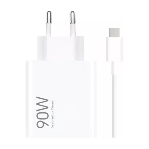
„Xiaomi HyperCharge Combo USB-A 6.1A 90W“ sieninis įkroviklis su USB-C laidu – baltas
