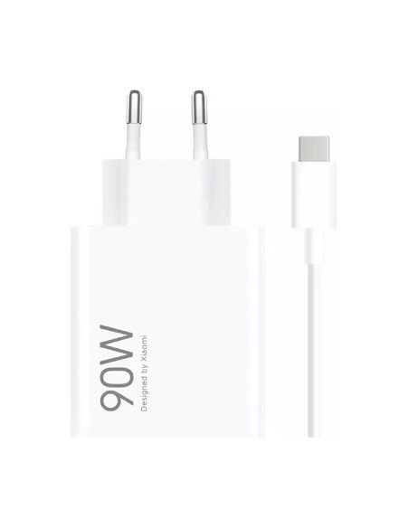 
„Xiaomi HyperCharge Combo USB-A 6.1A 90W“ sieninis įkroviklis su USB-C laidu – baltas
