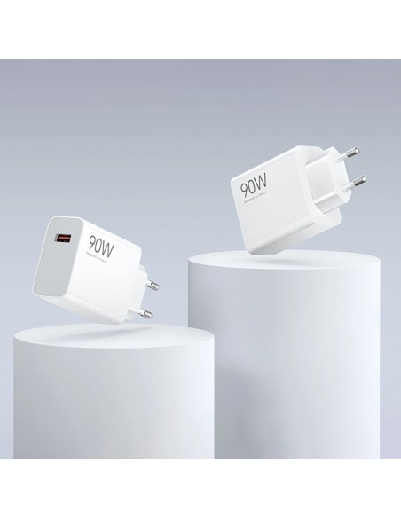 
„Xiaomi HyperCharge Combo USB-A 6.1A 90W“ sieninis įkroviklis su USB-C laidu – baltas
