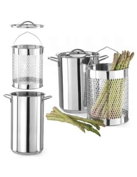Šparagų makaronų puodas su dangčiu XL 5,5 l - Hendi 833100 Šparagų makaronų puodas su dangčiu XL 5,5 l - Hendi 833100