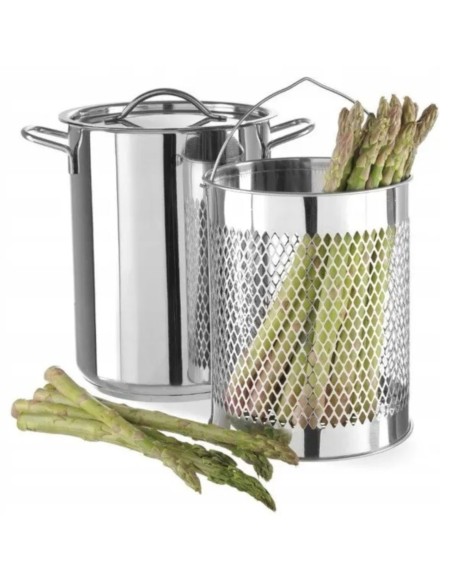 Šparagų makaronų puodas su dangčiu XL 5,5 l - Hendi 833100 Šparagų makaronų puodas su dangčiu XL 5,5 l - Hendi 833100