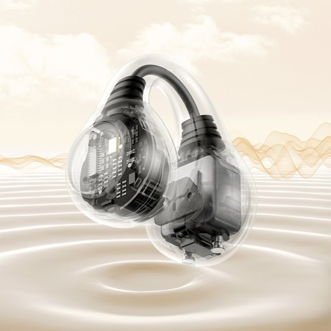 
„Bass 15 Clip OWS“ belaidės ausinės su USB-C laidu – baltos

